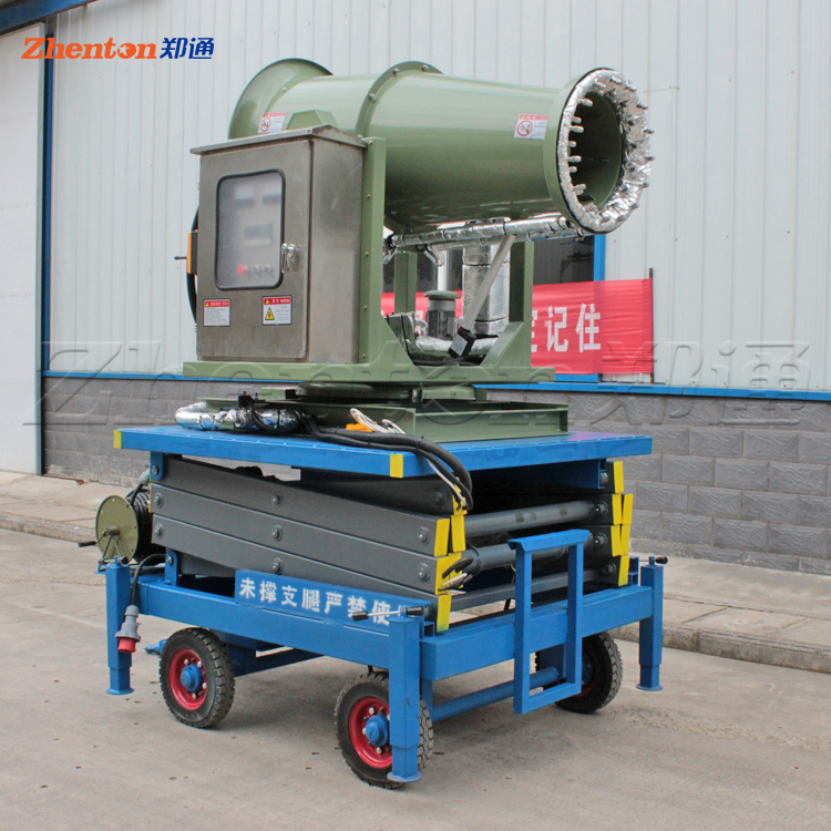 工地?fù)P塵遮天蔽日，怎么能改善工地?fù)P塵減少污染？鄭通霧炮機(jī)來幫忙！